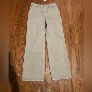 Abercrombie & Fitch Light Tan The 90’s Relaxed High Rise Jeans 27S